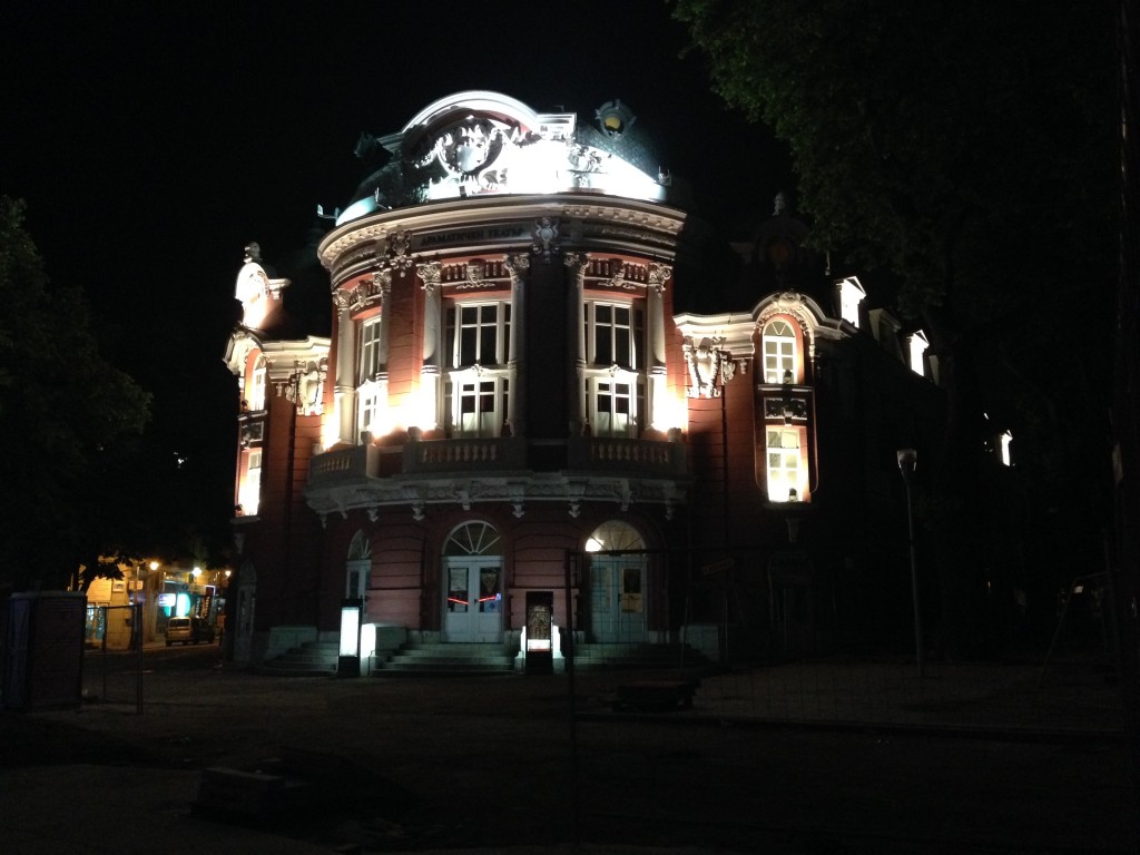 Varna Old Town - Theatre by night