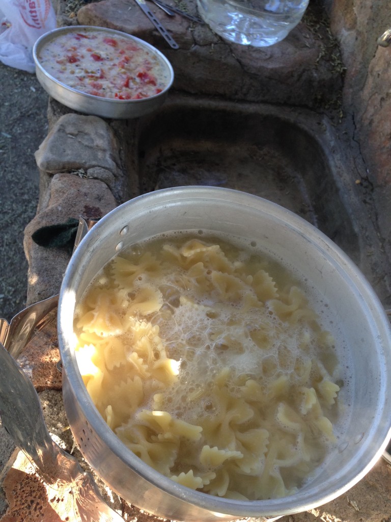 Coocking Pasta at the Campsite Göreme