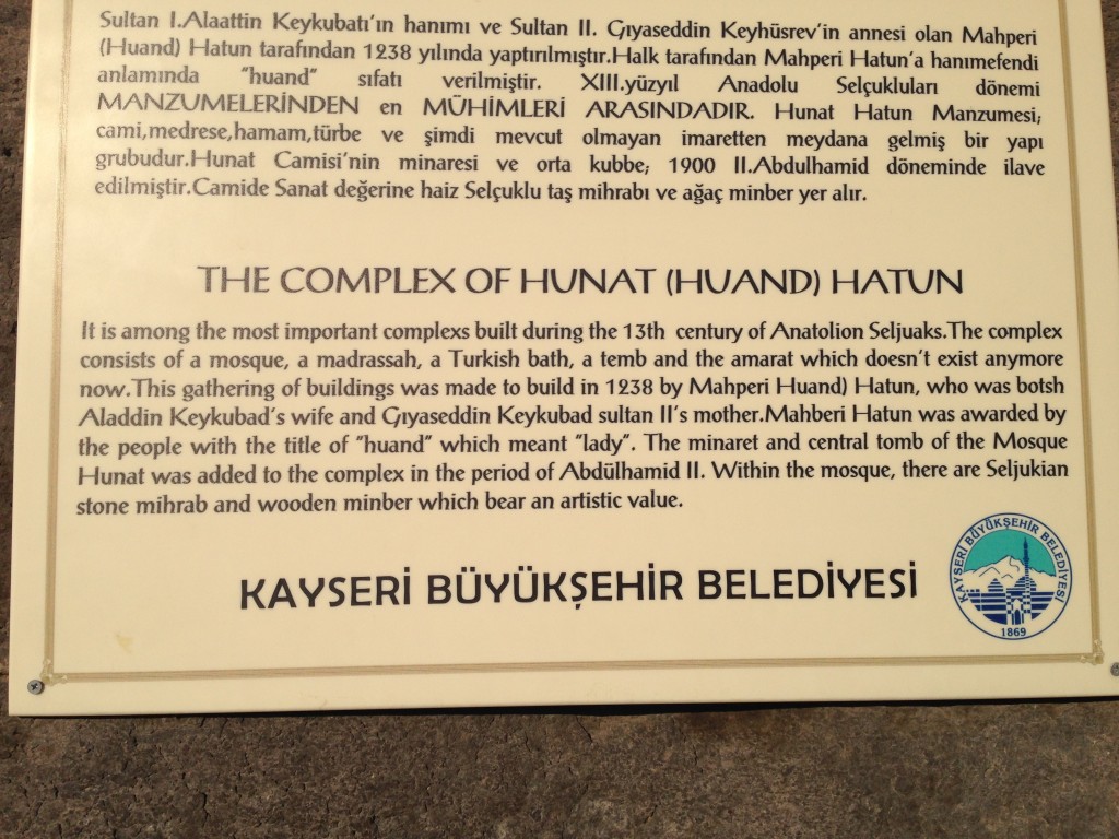 Kayseri City, a city huge of history and full of architectonical heritage, from the Hittite, The Romans, the Bizantines, the Selcuk Dinasty, the Otoman, and the Republic Era.