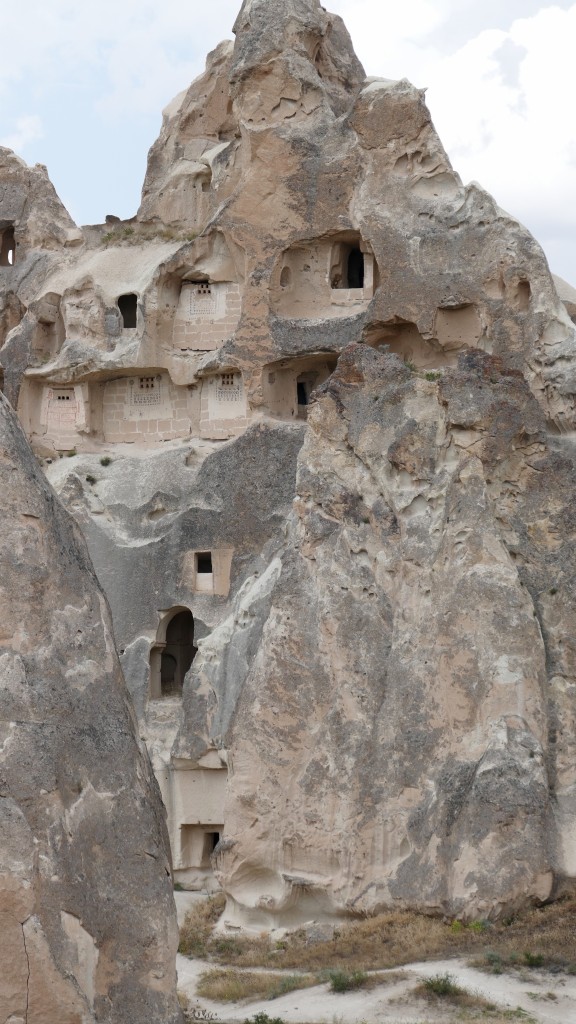 Cappadocia (Turkish: Kapadokya) is an area in Central Anatolia in Turkey best known for its unique moon-like landscape, underground cities, cave churches and houses carved in the rocks.