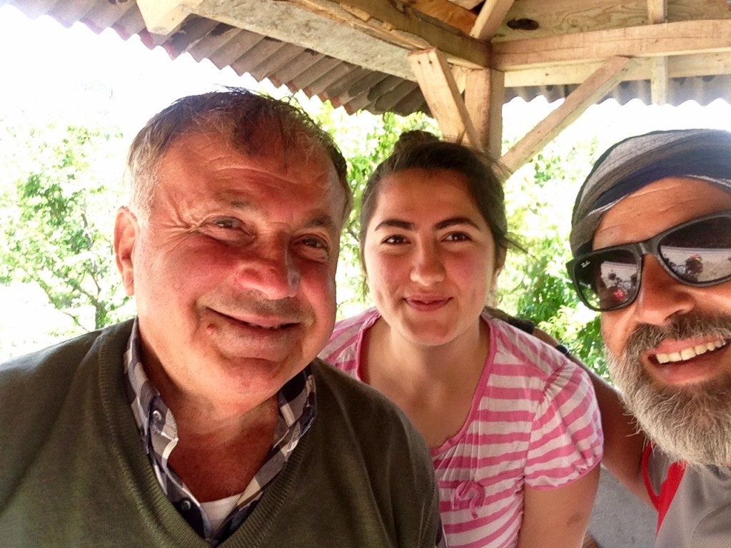 lovely farmers offered me fresh fruits and a short rest in the shadow along the  Road Number 850 between Tokat and Niksar