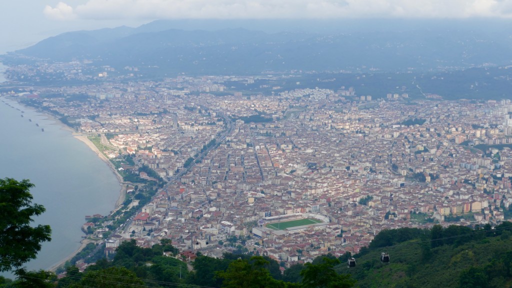 View from the Boztepe Hill down to Ordu