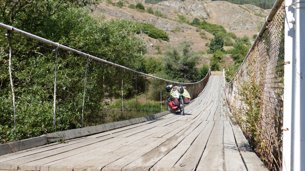 one of several bridges over the Kura River