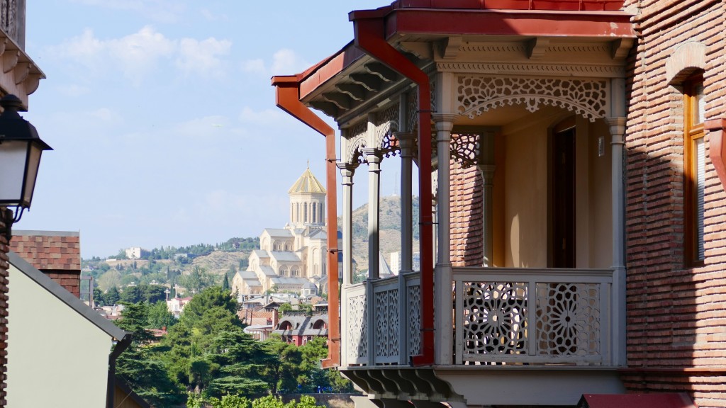 Balconies of Tbilisi and the Trinity Cathedral