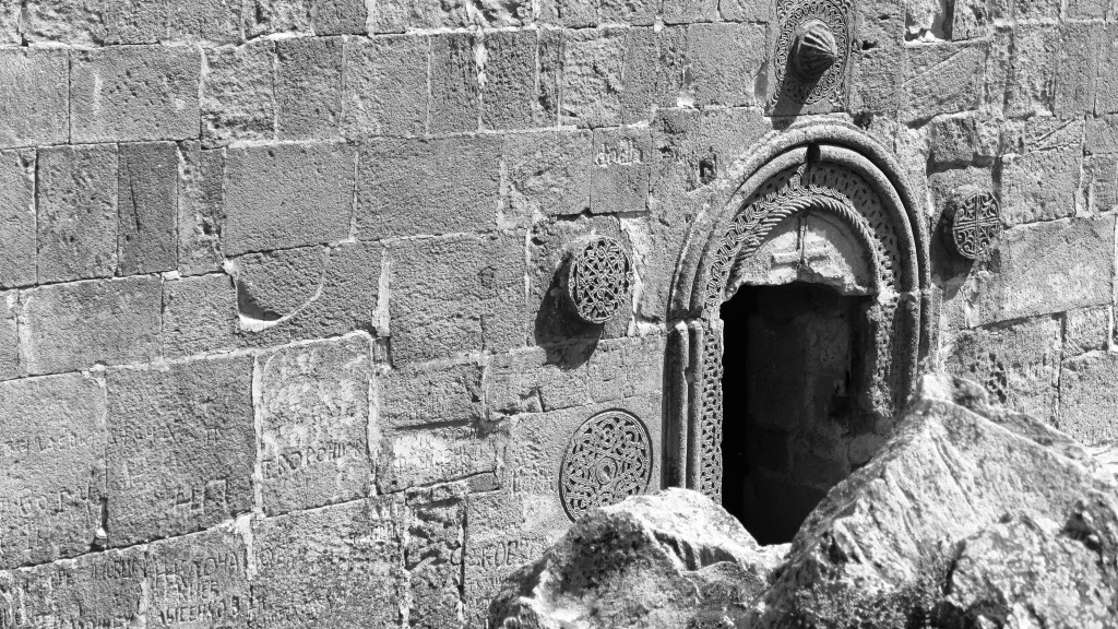 Gergeti Trinity Church (Georgian: წმინდა სამება - Tsminda Sameba) is a popular name for Holy Trinity Church near the village of Gergeti in Georgia. The church is situated on the right bank of the river Chkheri (the left tributary of the river Terek), at an elevation of 2170 meters, under Mount Kazbegi.