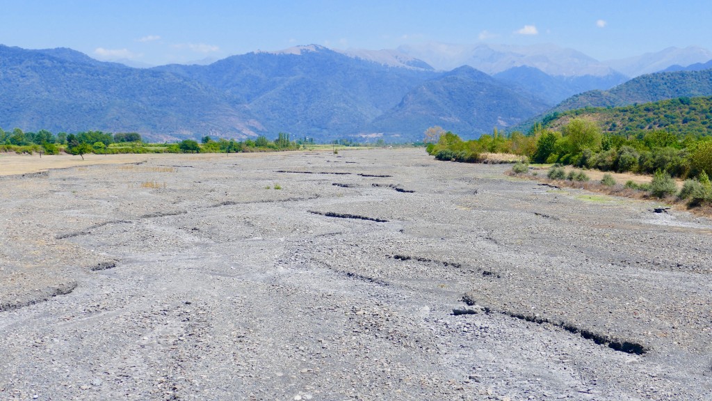 one of several dry rivers from the Caucasus.