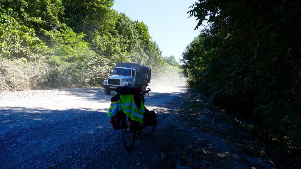 my road along the bottom of the Caucasus