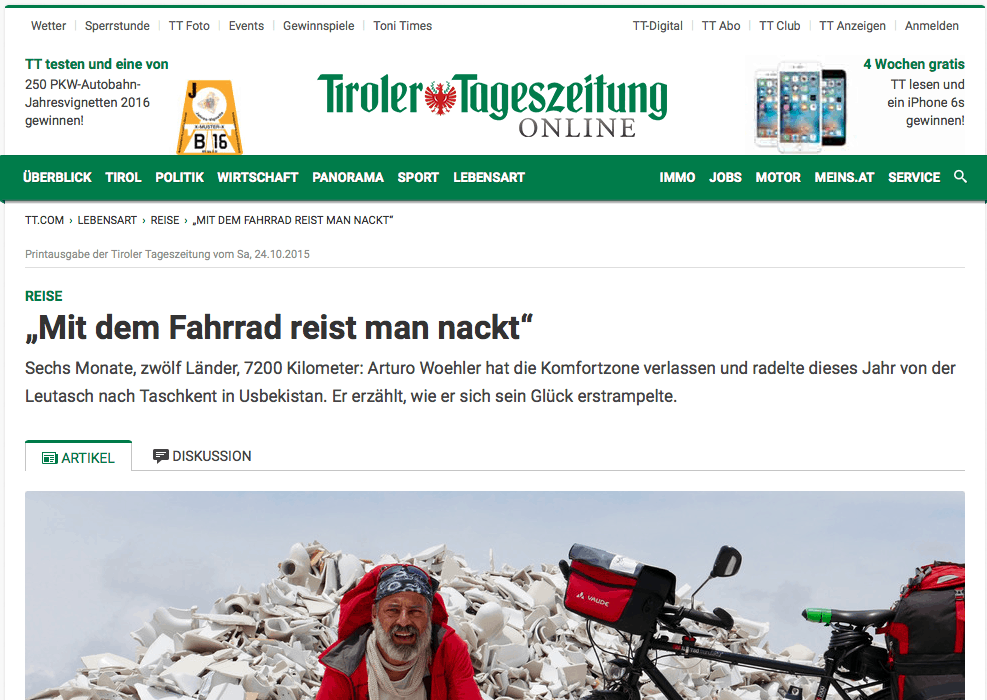 Press release 24.10.2015 - Tyrol provincial Newspaper - (Circulation 120000)